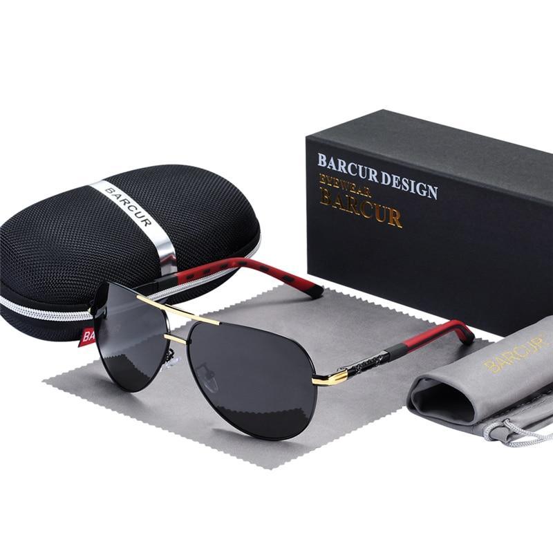 Lunettes de soleil de luxe élégantes, universelles et polarisées, style aviateur rétro classique avec protection UV400 polarisée, lunettes de soleil pour homme Oculos de sol