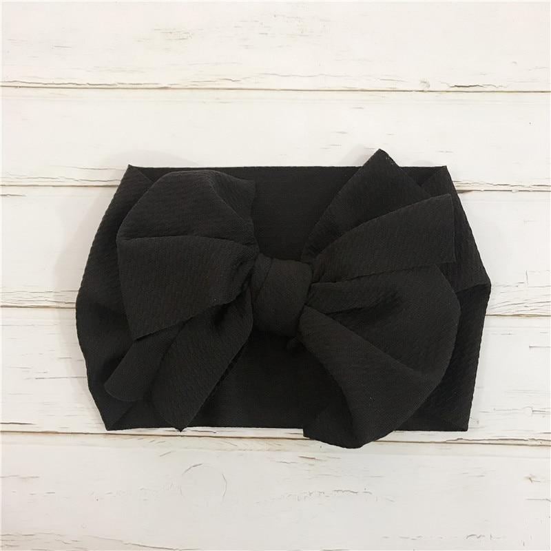 Bandeau bébé Bog Bow pour nouveau-né, nourrisson, enfant en bas âge, fille ou garçon, avec nœud uni, turban doux, bandeau à nœud pour filles