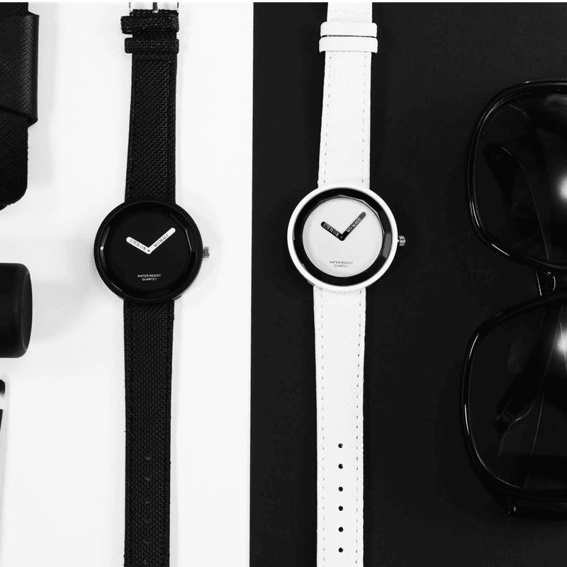 Montre en cuir pour femme et fille – Montre simple