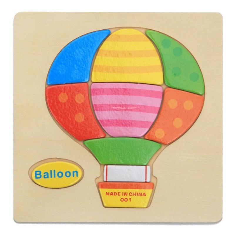 Puzzles 3D en bois Stevvex modernes et intéressants pour l'apprentissage des bébés, puzzles d'animaux de dessin animé et de fruits pour enfants, jouet éducatif intelligent pour enfants