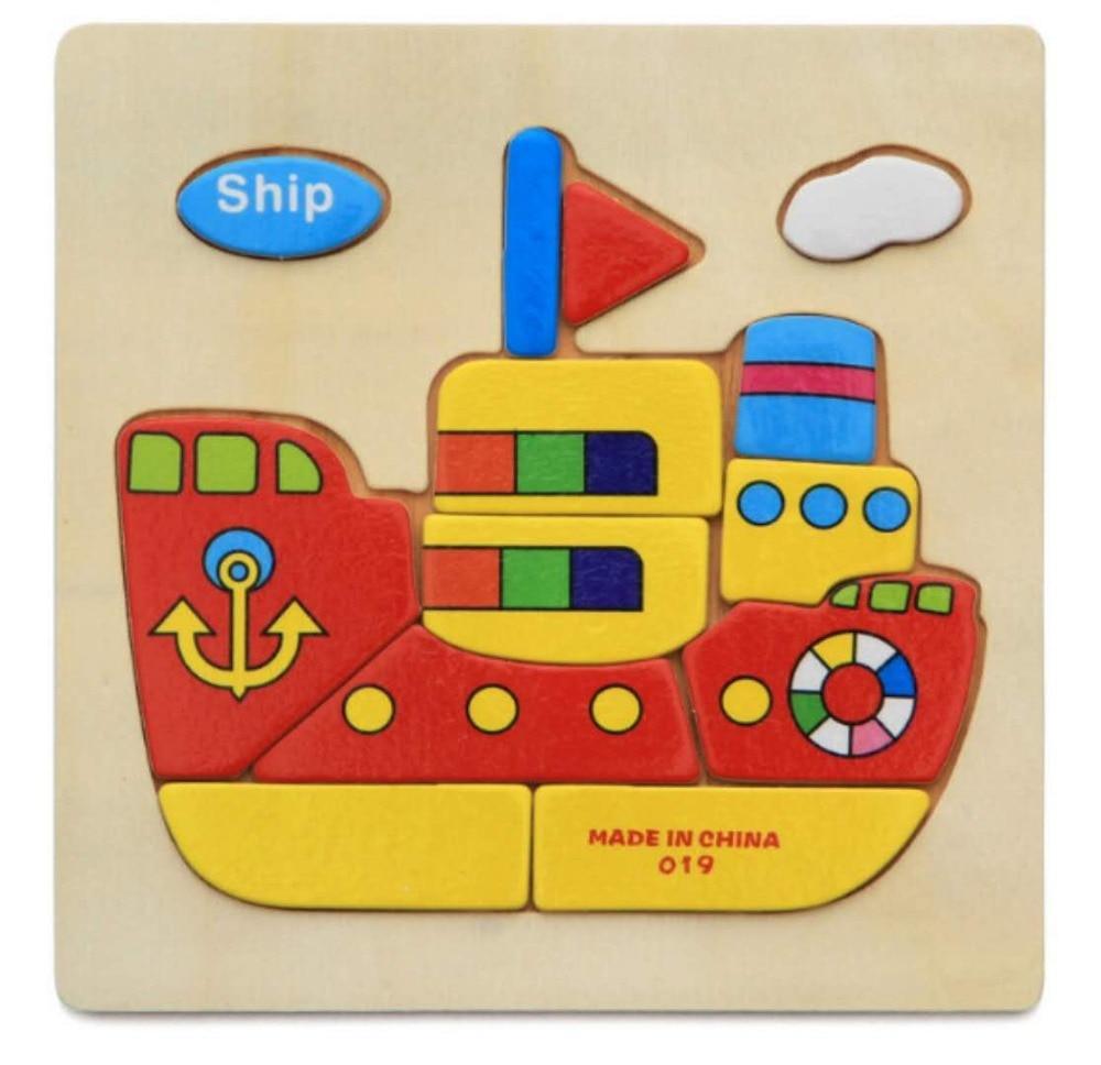 Jouets de puzzle en bois 3D intéressants pour enfants avec animaux et voitures, excellents puzzles d'intelligence pour l'éducation précoce des enfants