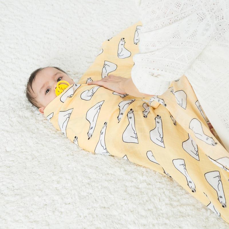 Lange d'emmaillotage multi-usage en bambou et coton pour bébé fille et garçon