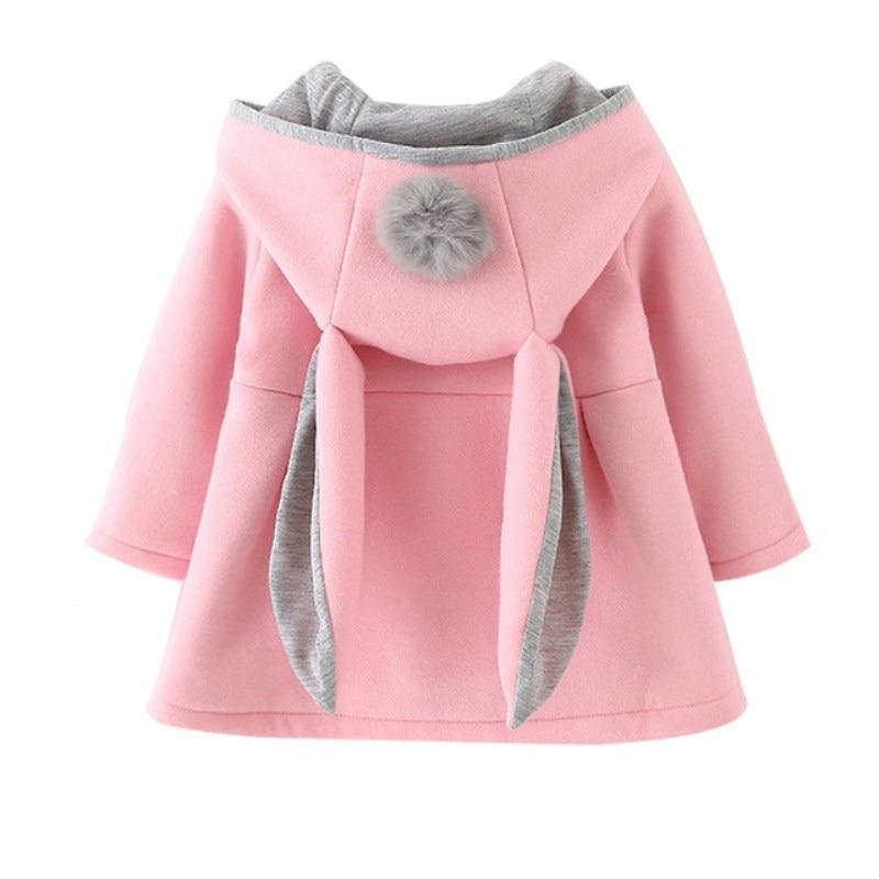 Manteau de luxe de haute qualité pour bébés filles, manteau de princesse pour l'hiver et le printemps, veste à capuche avec oreilles de lapin, vêtement d'extérieur décontracté pour bébés filles
