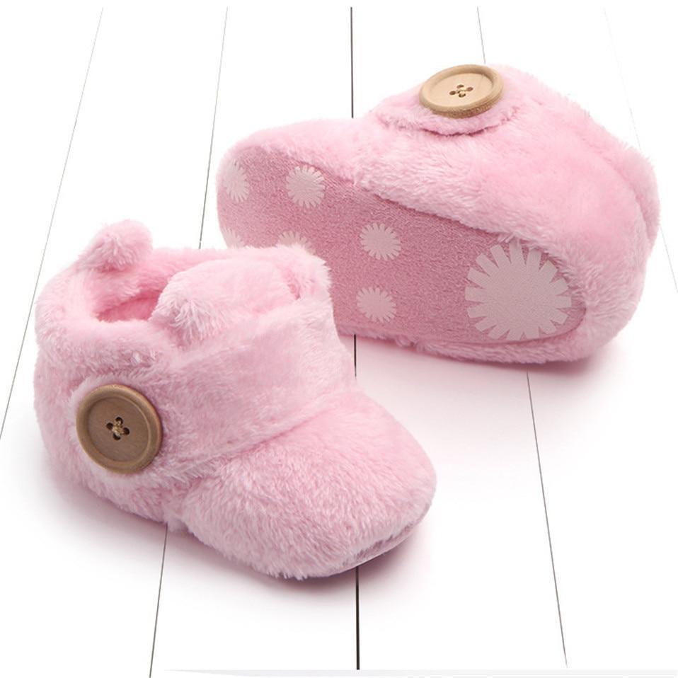 Chaussures de premier pas pour bébé, chaussons souples, chaussures mignonnes, chaussures d'hiver antidérapantes, chaussures chaudes d'automne confortables pour bébé