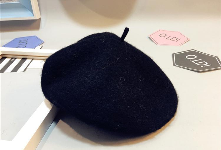 Béret Chapeau Bébé Peintre Britannique en Pure Laine pour Filles, Nouveau Design Rétro Moderne