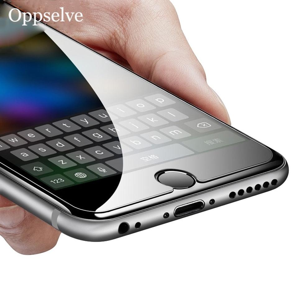 Verre de protection 9H pour iPhone 11 12 Pro Max Verre sur iPhone 7 8 X XR XS 12 13 Mini SE 14 Film de protection d'écran Protection avant Film en verre trempé de qualité supérieure Protection complète Film en verre trempé à haute clarté