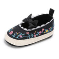 Chaussures Premiers Pas Bébé Fille, Semelle Souple Antidérapante, Nœud Blanc, Chaussures Élégantes et Luxueuses Pour Bébé Fille, Cadeau Parfait