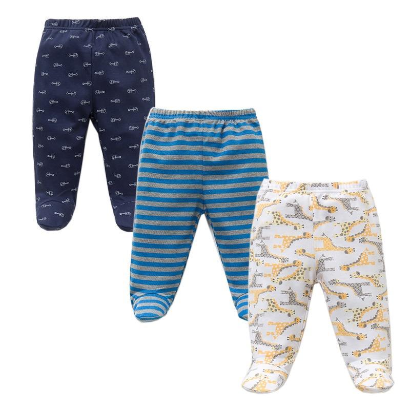 Lot de 3 pantalons bébé 100% coton pour filles et garçons, vêtement unisexe décontracté bas PP, vêtement bébé nouveau-né pour enfants