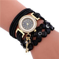 Montres femme Nouvelle montre décontractée de luxe à quartz analogique en alliage Bracelet en cuir PU Cadeau pour femme