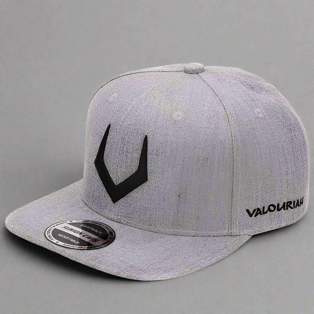 Casquette snapback unisexe en laine grise