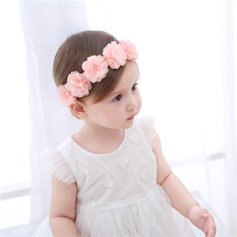Bandeaux modernes pour bébé avec fleurs et nœuds pour bébés filles, bandeaux turban pour nouveau-nés