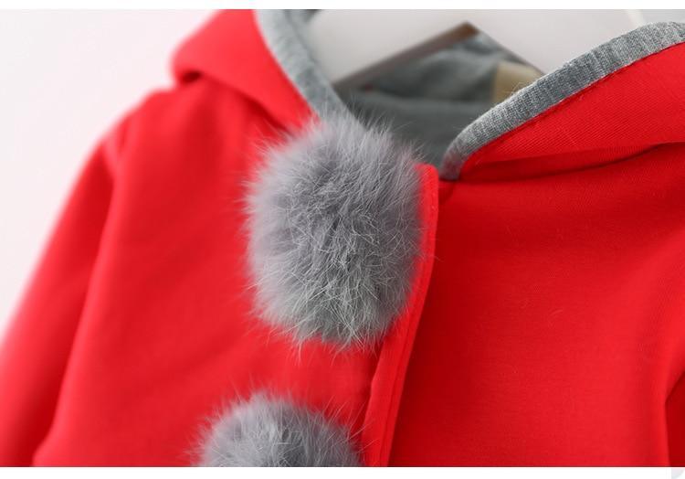 Manteau pour bébé fille, veste de printemps-automne, à capuche avec longues oreilles de lapin, en coton, vêtements d'extérieur pour enfants
