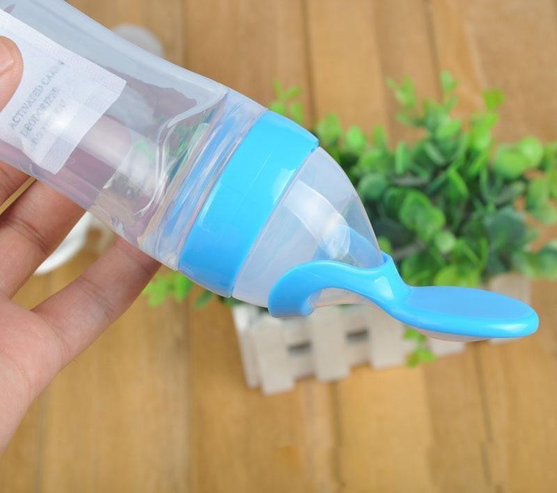 Biberon en silicone de sécurité pour bébés, biberons avec cuillère, tasse de supplément alimentaire pour bébés