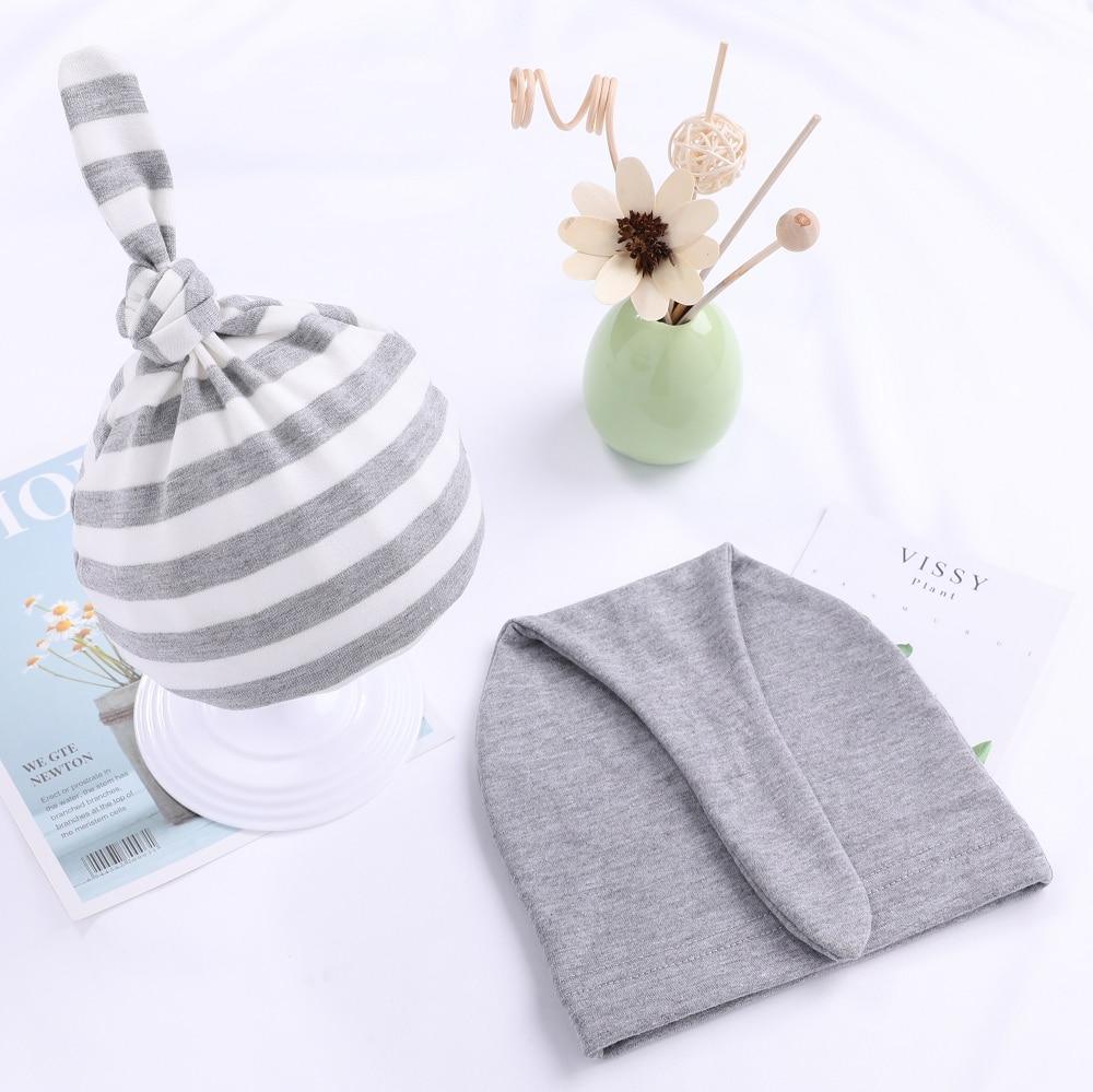 Ensemble Bébé 2 Bonnet Printemps Automne 100% Coton Nouveau-nés Enfants Bonnets Bébé Pour Filles et Garçons Bonnets de Nuit