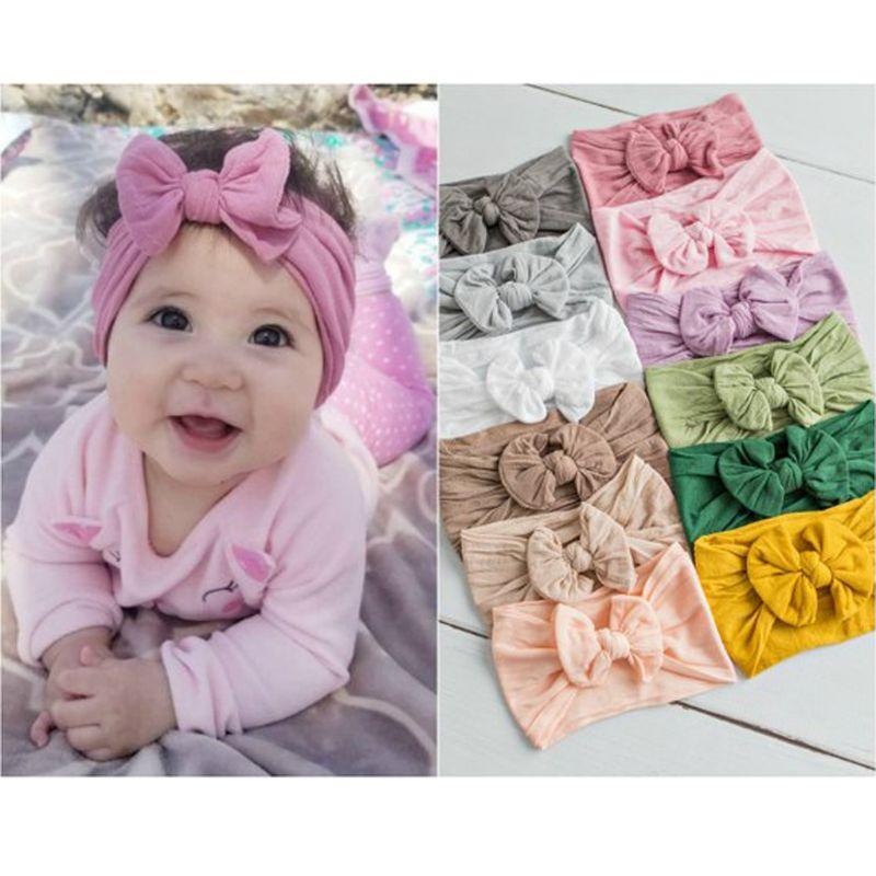 Bandeau en Nylon pour Bébé, Bandeaux à Nœud pour Bébés Mignons, Filles, Bandeau Turban pour Filles, Nœud pour Enfants