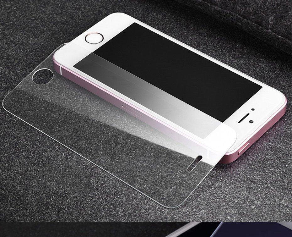 Protection d'écran en verre trempé 3D pleine couverture pour iPhone 5 5S SE 2016 Film de protection en verre pour iPhone 5S SE 5C Anti-explosion Anti-rayures Verre trempé Premium pour iPhone