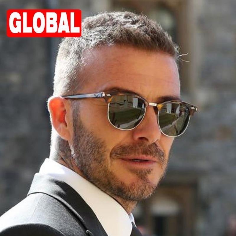 Lunettes de Soleil Rétro Universelles Polarisées Élégantes et de Luxe pour Femmes et Hommes, Semi Cerclées Classiques, Oculos De Sol avec Protection UV400