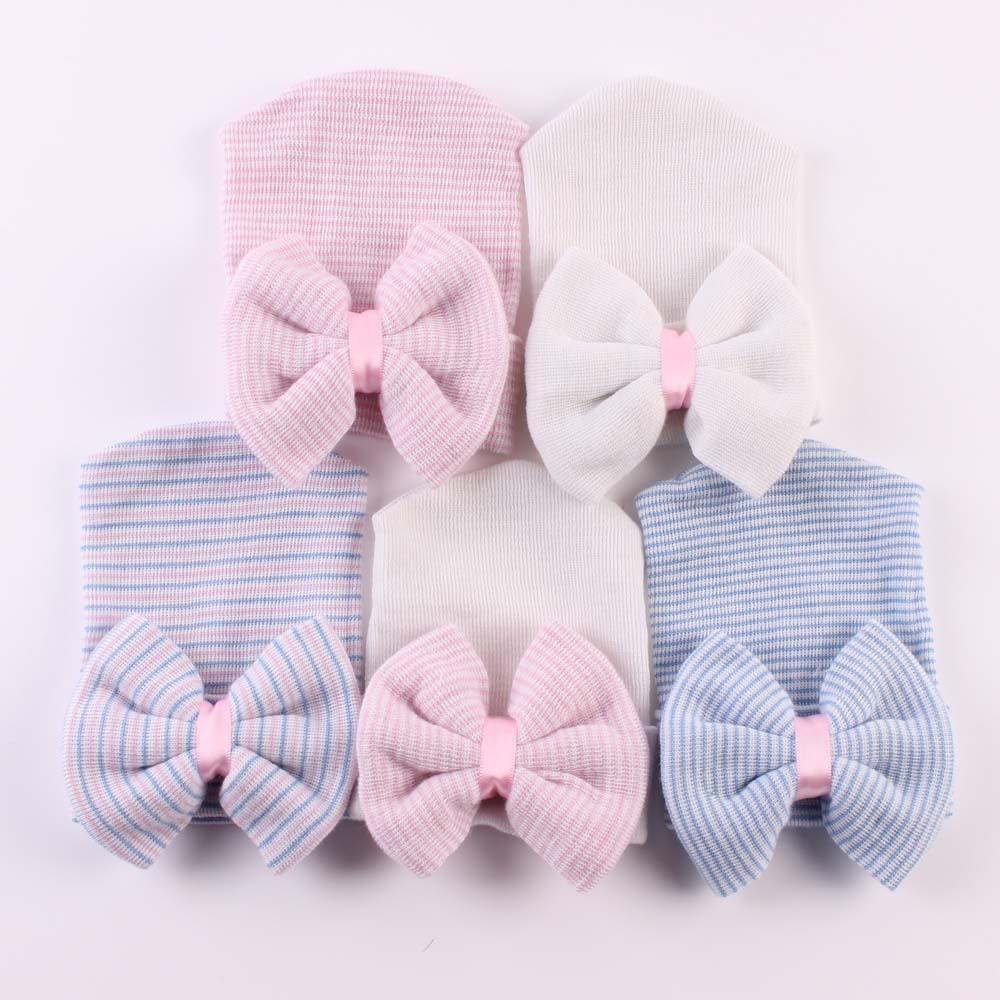 Bonnet Bébé Fille Nouveau-né avec Nœud, Chaud et Respirant, Design Moderne avec Gros Nœud pour Bébés Enfants