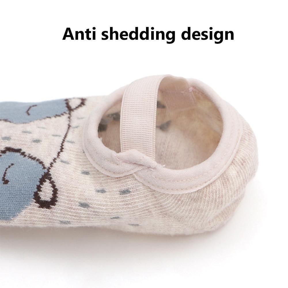 Chaussettes mignonnes antidérapantes respirantes en coton à motif dessin animé pour bébés filles et garçons, extensibles, pour la maison