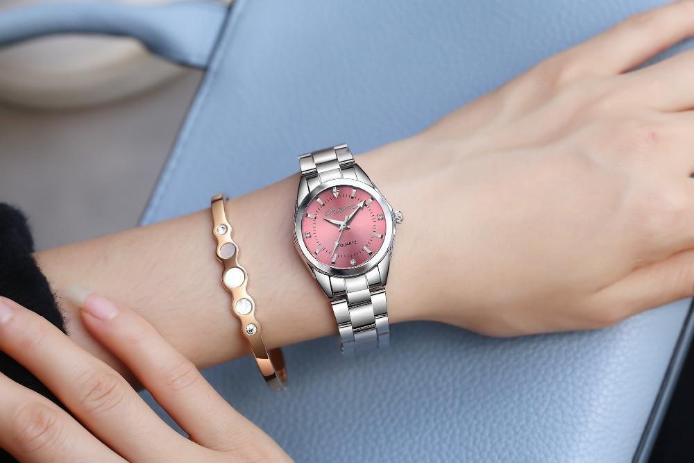 Nouvelles Montres Quartz de Luxe STEVVEX pour Femmes, en Acier Inoxydable et Strass, Montre d'Affaires pour Dames avec Mouvement à Quartz Japonais pour Femmes et Filles