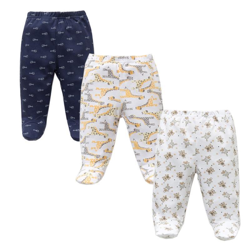 Lot de 3 pantalons bébé 100% coton pour filles et garçons, vêtement unisexe décontracté bas PP, vêtement bébé nouveau-né pour enfants