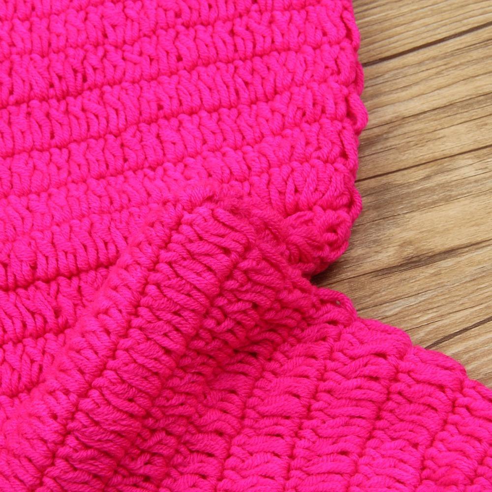 Bébé Chapeau Sirène Nouveau-né Accessoires Photographie Filles Bonnet Tricoté Crocheté Fait Main Design Princesse Moderne