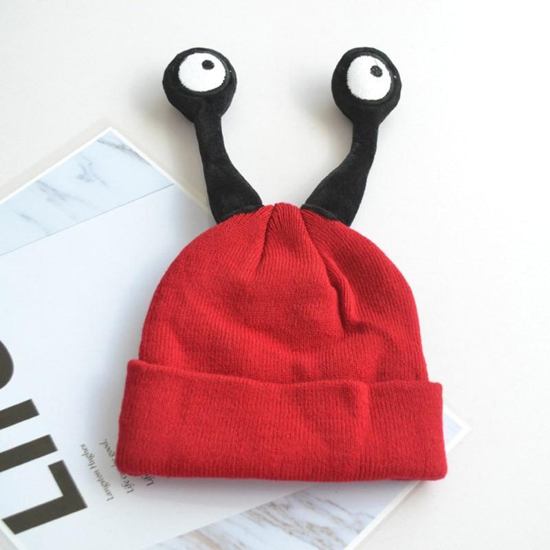 Bonnet Rigolo pour Enfants, Garçons et Filles, Chapeaux d'Hiver Tricotés Longs Yeux, au Crochet pour Enfants, Design Moderne et Intéressant