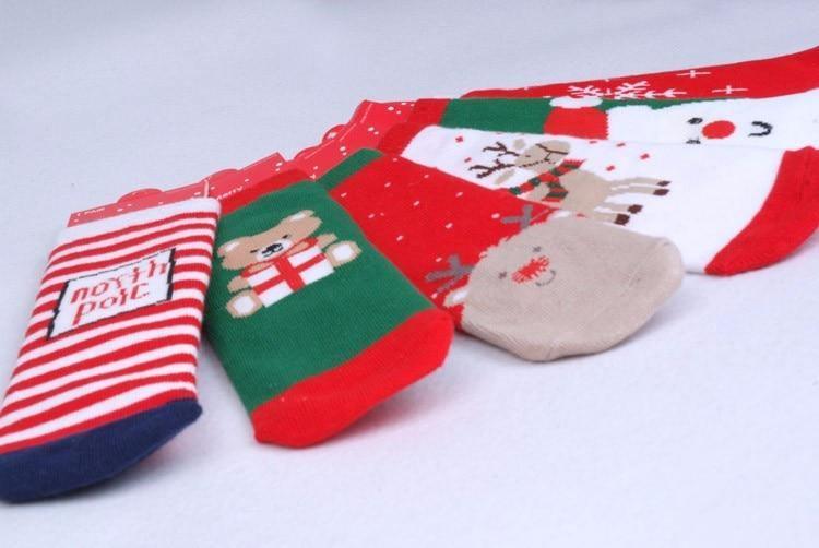 Chaussettes de Noël en Coton Moderne pour Bébé, Motif de Dessin Animé, Chaussettes Décontractées pour Bébés Filles et Enfants