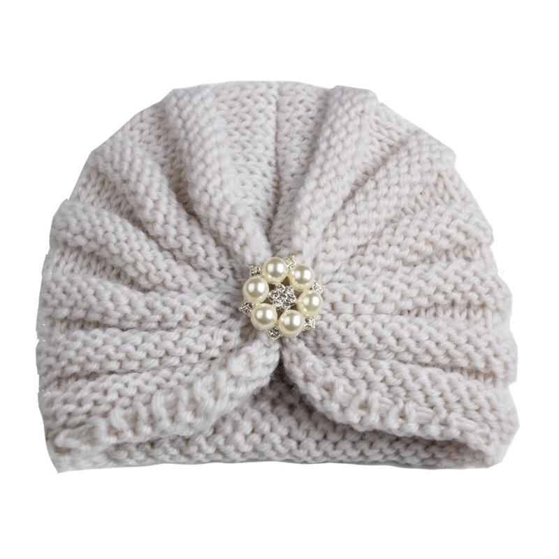 Bonnet tricoté à la main pour bébé, couleur bonbon, pour filles, bonnet turban pour nouveau-né