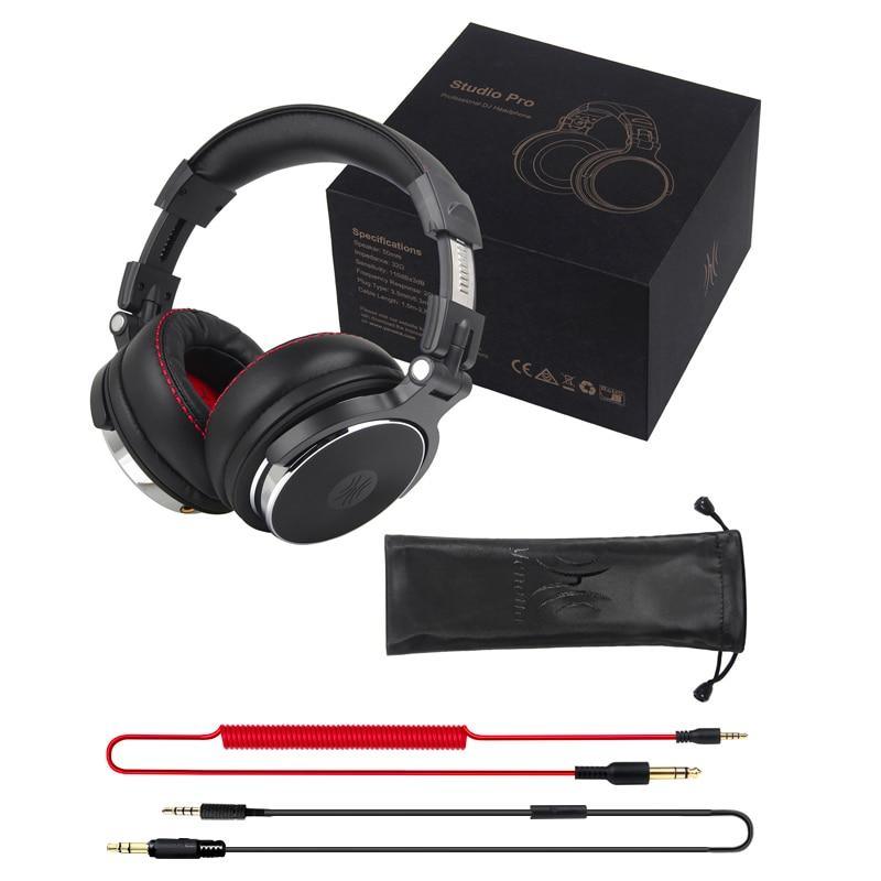 Casque DJ professionnel filaire STEVVEX avec microphone, supra-auriculaire, moniteur HiFi, pour téléphone et PC