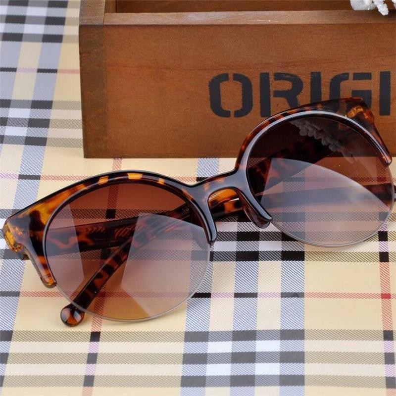 Nouvelles lunettes de soleil de luxe modernes rétro de marque super rondes avec protection UV400 pour femme avec œil de chat