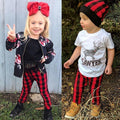 Pantalon rouge moderne pour bébés et enfants - Vêtements mignons pour bébés - Pantalon à carreaux pour filles