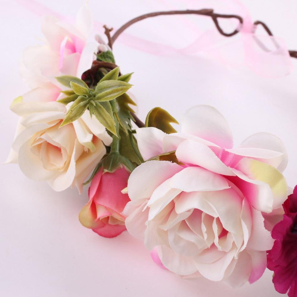 Couronne florale de luxe moderne pour nouveau-né, bandeau assorti mère-enfant, accessoires pour cheveux, bandeau floral mère-fille