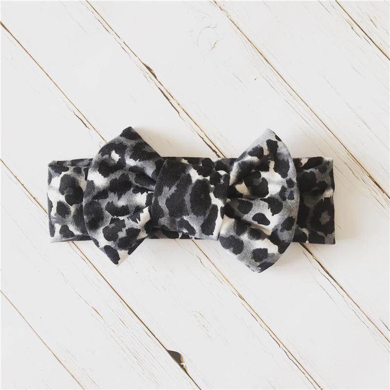 Bandeau moderne pour bébé avec nœud pour fille, motifs léopard pour nouveau-né, tout-petit, turban, accessoires pour cheveux de bébé