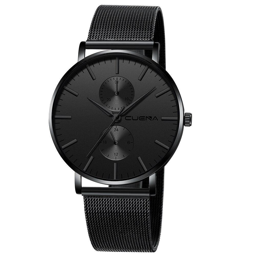 Montre de luxe unisexe classique décontractée en métal, montre en acier inoxydable, montre étanche au design moderne et élégant