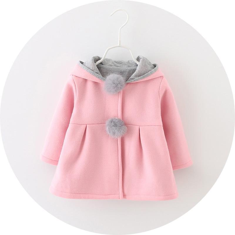 Manteau de luxe de haute qualité pour bébés filles, manteau de princesse pour l'hiver et le printemps, veste à capuche avec oreilles de lapin, vêtement d'extérieur décontracté pour bébés filles