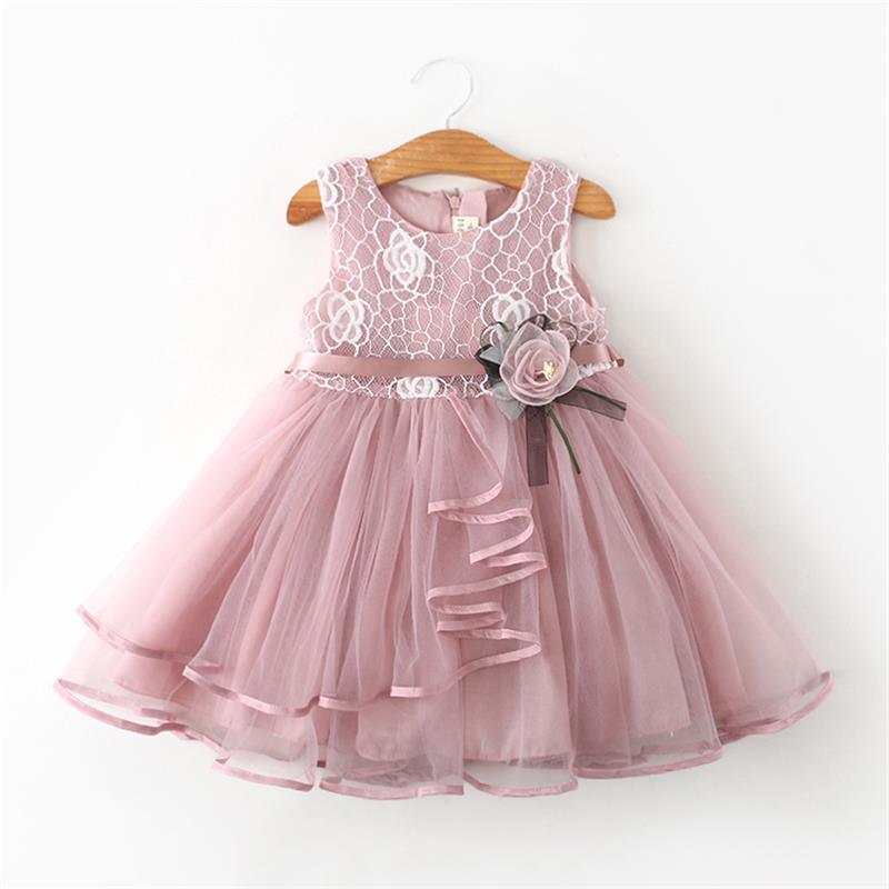 Robe de luxe moderne à fleurs pour nouveau-né, nouvelle collection d'été, vêtements mignons pour bébés filles, robe de soirée en tulle et dentelle pour filles
