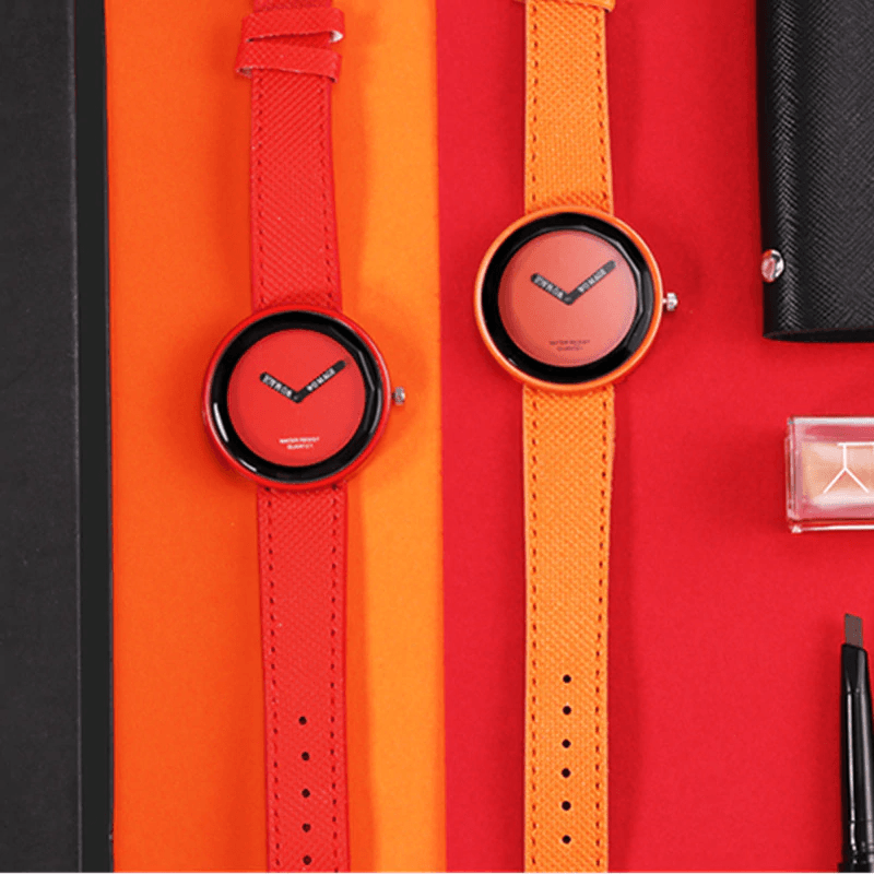Montre en cuir pour femme et fille – Montre simple