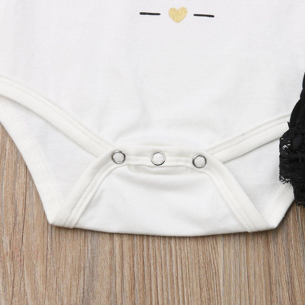 3 PIÈCES Ensemble De Vêtements Mignons Pour Bébés Filles Haut Body Short Pantalon Pour Filles Imprimé Princesse De Papa
