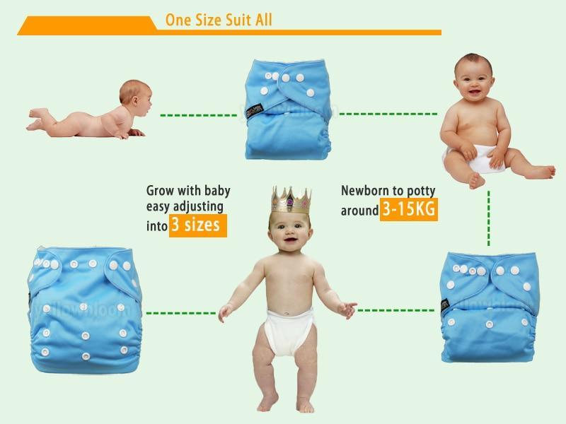Lot de 9/6 couches lavables modernes en tissu de charbon de bambou pour bébés garçons et filles au design moderne