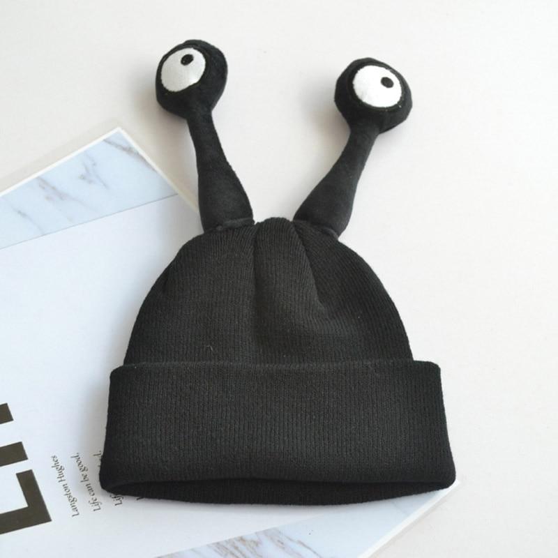 Bonnet Rigolo pour Enfants, Garçons et Filles, Chapeaux d'Hiver Tricotés Longs Yeux, au Crochet pour Enfants, Design Moderne et Intéressant