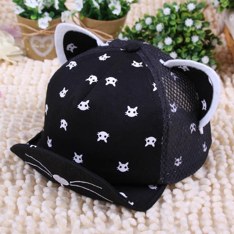 Chapeaux de soleil de plage mignons pour bébés filles/garçons avec casquette snapback réglable pour enfants, tendance moderne avec oreilles mignonnes