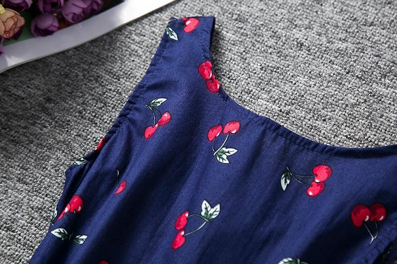 Robe d'été moderne de luxe pour fille, robe cerises pour enfants, robe à dos en V, robe débardeur en coton pour bébé, robe licou pour filles