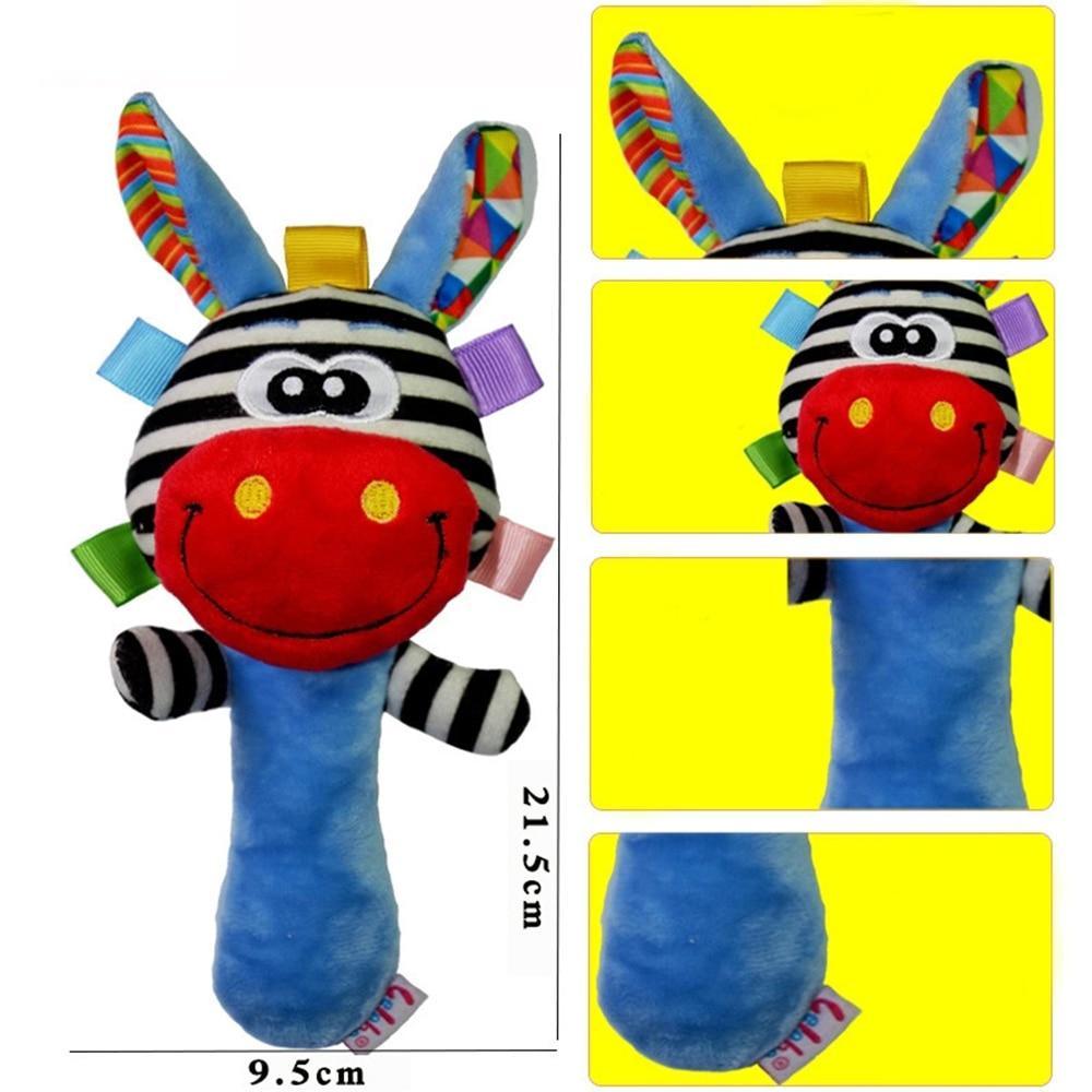 Hochets à main en peluche douce pour bébé, jouets hochets pour nouveau-né, hochets à main style animal pour bébés et enfants