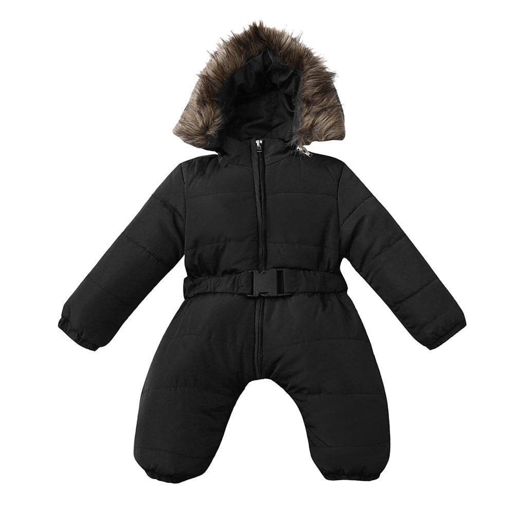 Vêtements d'hiver pour bébés, combinaison de neige chaude et épaisse à capuche pour garçons et filles