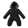 Vêtements d'hiver pour bébés, combinaison de neige chaude et épaisse à capuche pour garçons et filles