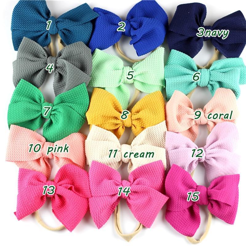 Nouveau bandeau moderne avec nœud désordonné, nœuds de cheveux pour bébés filles, turban avec grand nœud solide pour nourrissons, nœud pour nouveau-nés filles