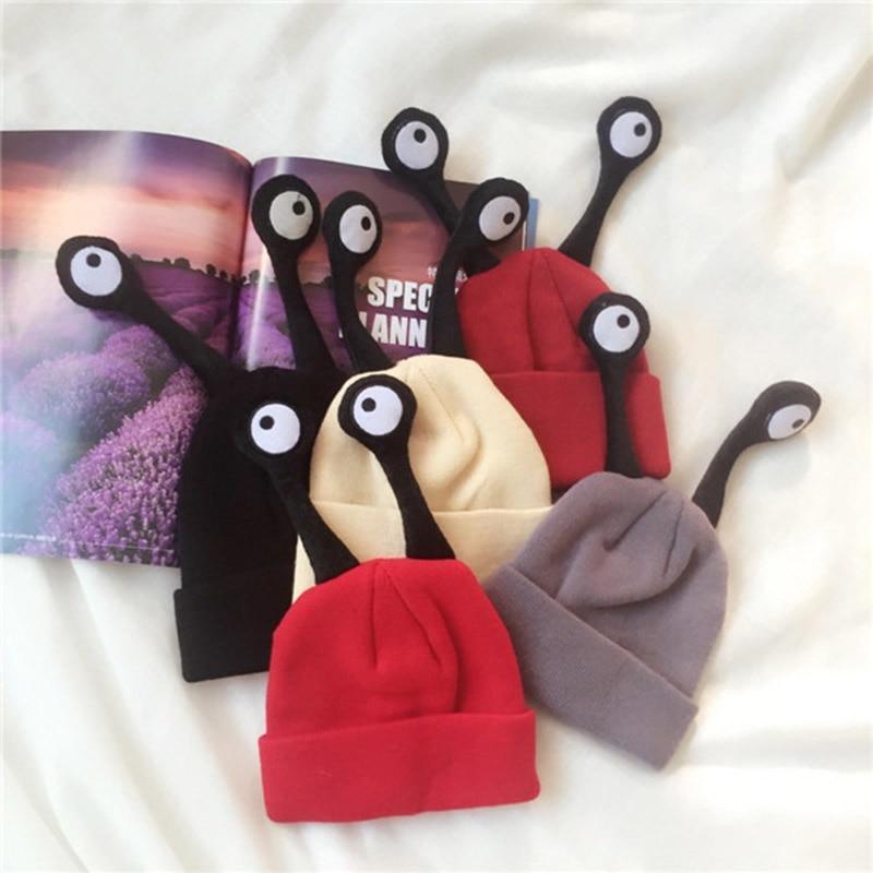 Bonnet Rigolo pour Enfants, Garçons et Filles, Chapeaux d'Hiver Tricotés Longs Yeux, au Crochet pour Enfants, Design Moderne et Intéressant