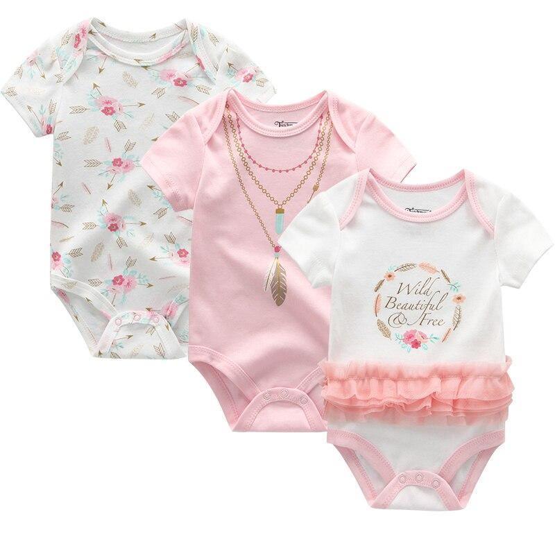 Ensemble 3 pièces de body pour bébé moderne et tendance - Vêtements de licorne unisexes 0-12 mois - Ensemble barboteuse et combi-pantalon pour enfants et bébés