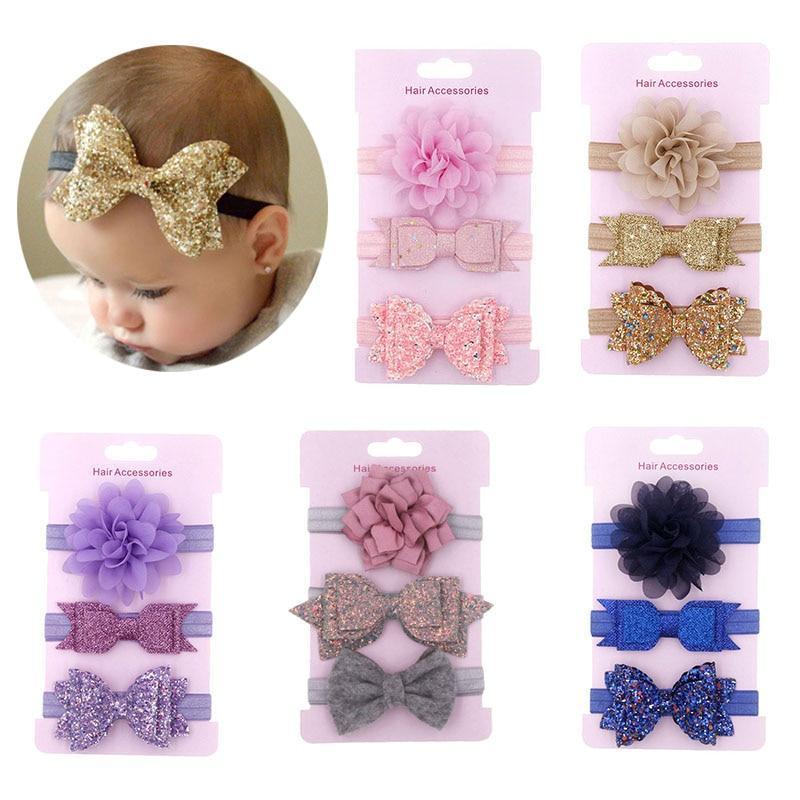 Bandeau Bébé Luxe Moderne Couronne Fleur Nœuds Bandeau Cheveux Bébé Fille Bandeaux Nouveau-né Accessoires Cheveux Bandeau Élastique Bébé